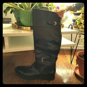 NWT classic black leather riding boot